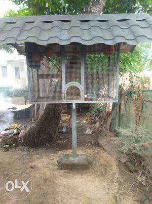 Gray Wire Birdcage... good condition, good work, quality