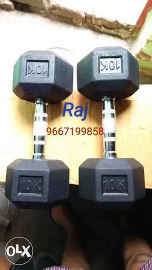 Home delivery brand new Hexagon dumbbell 90 per kg Mr.Raaj