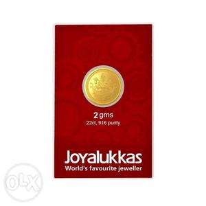 Joyalukkasa gold coin 2 grms