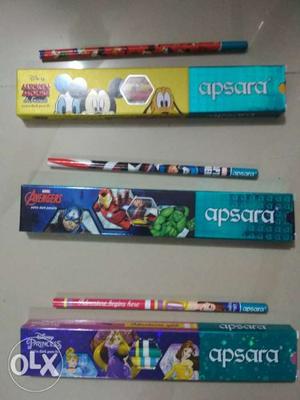 Micky mouse, Avenger, Hulk, Barbie Apsara pencil