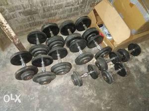 Personal gym equipments urgent sell dumble and