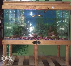 Rectangular Fish Tank And Wooden Stand 4.2inches