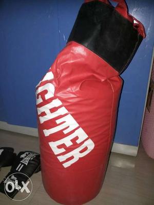 Red And White Punching Bag