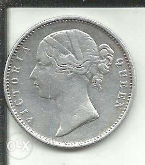Silver Coin Of Rs.1.00 Of Victoria Of 