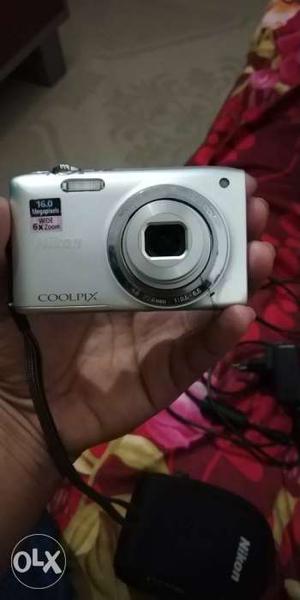 Silver Coolpix Point-and-shoot Camera