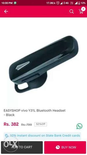 Vivo Bluetooth black new pies fixed price