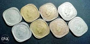 2 Anna set. set of 8 coins  buy at just 500 rs.