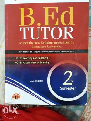 B. Ed Tutor By C. G. Prasad Book