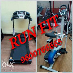 Black Treadmill Trainer And Dual-cardio Trainer Collage