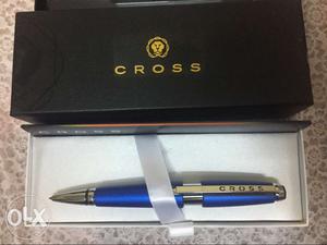 Blue And Grey Cross Pen With Box
