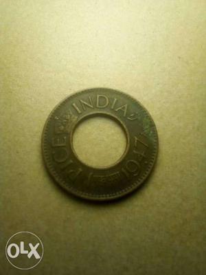  Bronze-colored 1 Indian Pice Coin
