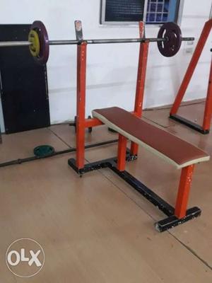 Brown And Beige Bench Press