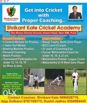 Cricket coaching by SHRIKANT KATE SIR at Yerwada