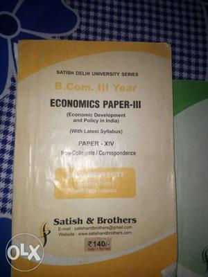 Economics Paper-III Book
