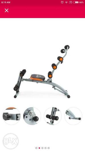 Gray And Orange Exercise Equipment Collage Screenshot