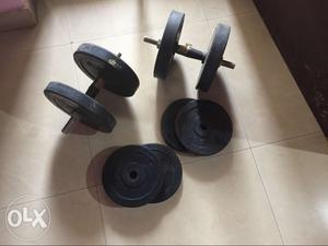 Gym dumbels equipment weights 30kg total // 5kg 4