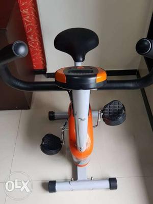 New Black And orange gym cycle. Hardly used 2 or 3 times.