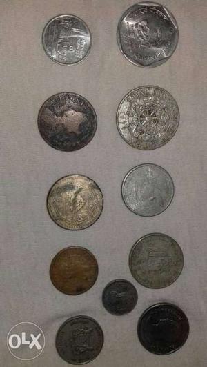 Old coin before 50 or above years old each coin
