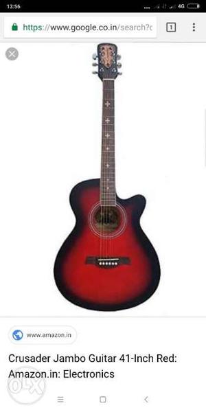 Red crusader acoustic almost unused.with bag price fixed