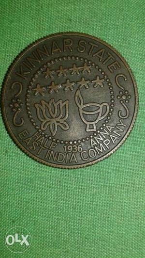Round Brown Kinner State Coin