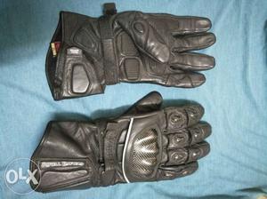 Royal Enfield, Black Leather Riding Gloves