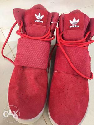 Super cool looking red Adidas