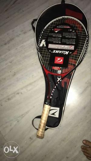 White And Red Tennis Racket With Bag