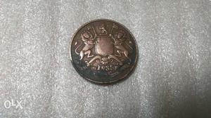  east Indian company half Anna copper coin