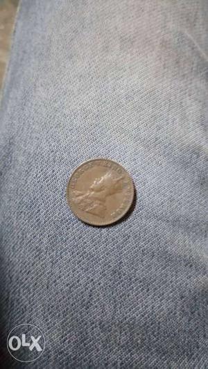(one quarter anna) india  copper coin