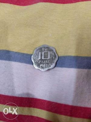 10 Paisa coin, years old coin