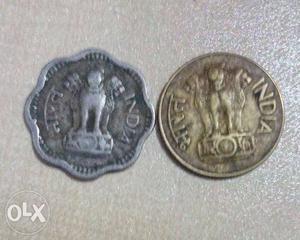 10 paise silver coin  paise copper coin