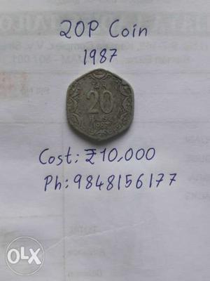 20paise coin.  made
