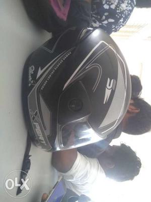 Black And Grey Full-face Helmet