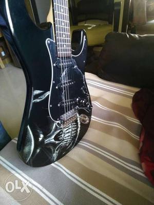 Black And White Electric Guitar