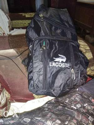 Black Lacoste Backpack
