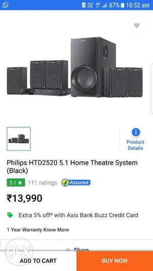 Black Philips HTD Home Theatre System Screenshot