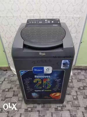 Black Whirlpool Top-load Washing Machine