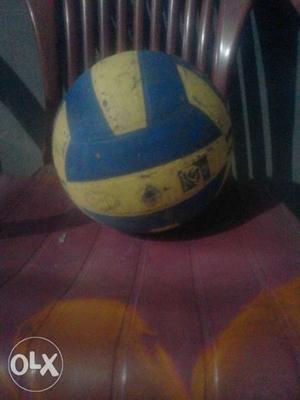 Blue And Beige Volleyball