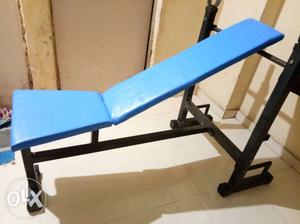 Blue And Black Metal Exercise Equipment