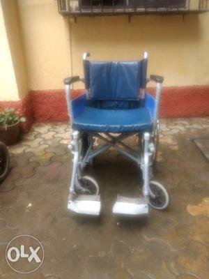 Blue And Gray Self-propelled Wheelchair with Walker free