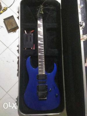 Blue Electric Guitar With Black Case
