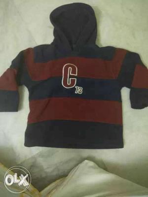 Boys sweater with head hood. good condition. up