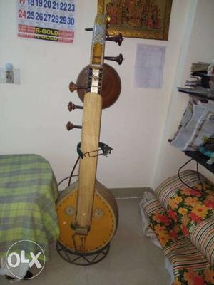 Brown And Yellow String Instrument