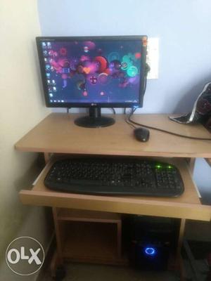 Computer Monitor, Keyboard, Mouse, CPU, printer