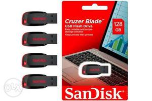 Five SanDisk 128 GB Cruzer Blades