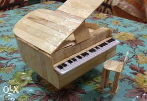 Hand Made Popsicle Miniature Piano