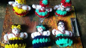 Homemade woolen doll for car and home