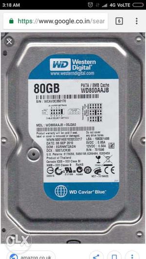 Internal hard disk 80gb authentic you can check