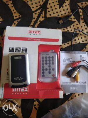 Intex TV tunner new with remote and cd and cabe