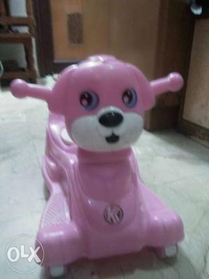 Musical Toddler's Pink And White Ride-on Toy